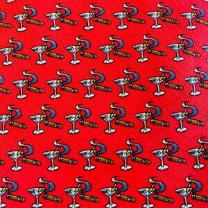 Vineyard Vines Martha's Vineyard Collection Martini & Cigar Tie 100% Silk